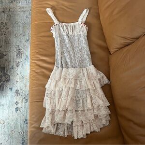 Elegant Lace Tiered Dress
